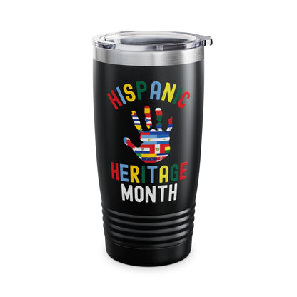 Hispanic Heritage Month Hand Flags Countries Tumbler Men Women Kids