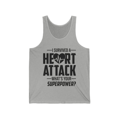 I Survived A Heart Attack Heart Attack Survivor Infarct Funny Superpower Tank Tops