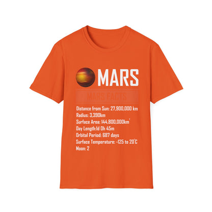 Mars Facts About Mars Planet Space Lover T-Shirt Men Women