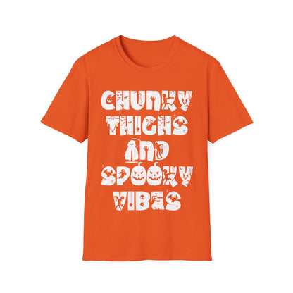 Funny Chunky Thighs and Spooky Vibes Halloween Women's T-Shirt