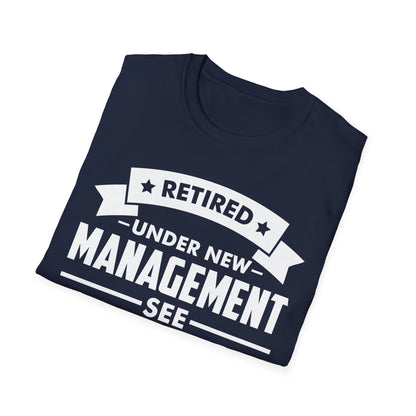 Funny Retired Under New Management See Wife for Details Wifey T Shirt