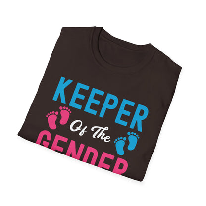 Womens Keeper Of The Gender Pink or Blue Auntie Loves You T-Shirt