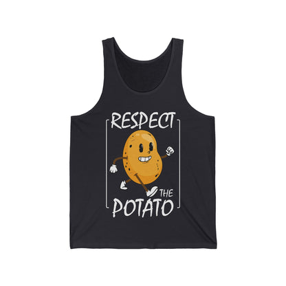 Funny Respect The Potato Gift Men Cute Root Vegetable Lovers Vegan Tank Top For Men Women Tank Top