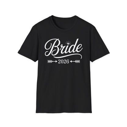 Bride Est 2026 Married Wedding Bridal Party Bachelorette T-Shirt For Women