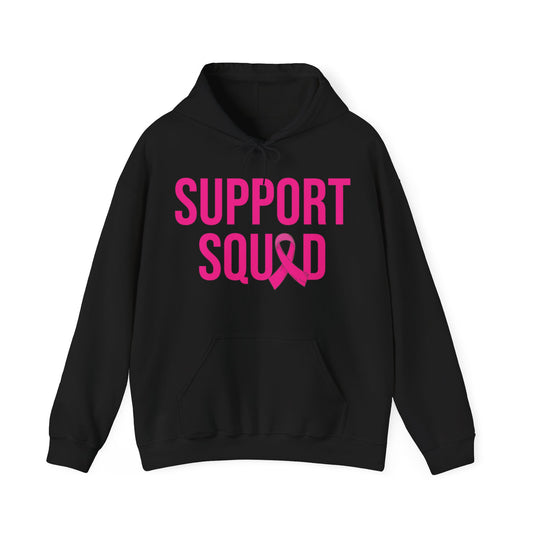 Support Squad Breast Cancer Warrior Awareness October Pink Hoodie