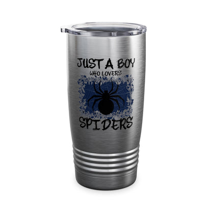 Just A Boy Who Loves Spiders Retro Spider Lover Tumbler For Men Kids Tumbler