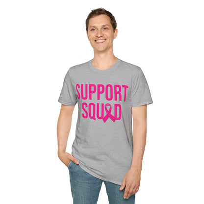 Support Squad Breast Cancer Warrior Awareness October Pink T-Shirt