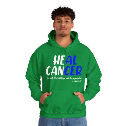Colon Cancer Faith Bible Verse CRC Awareness Support Heal Family Hoodie For Men Women