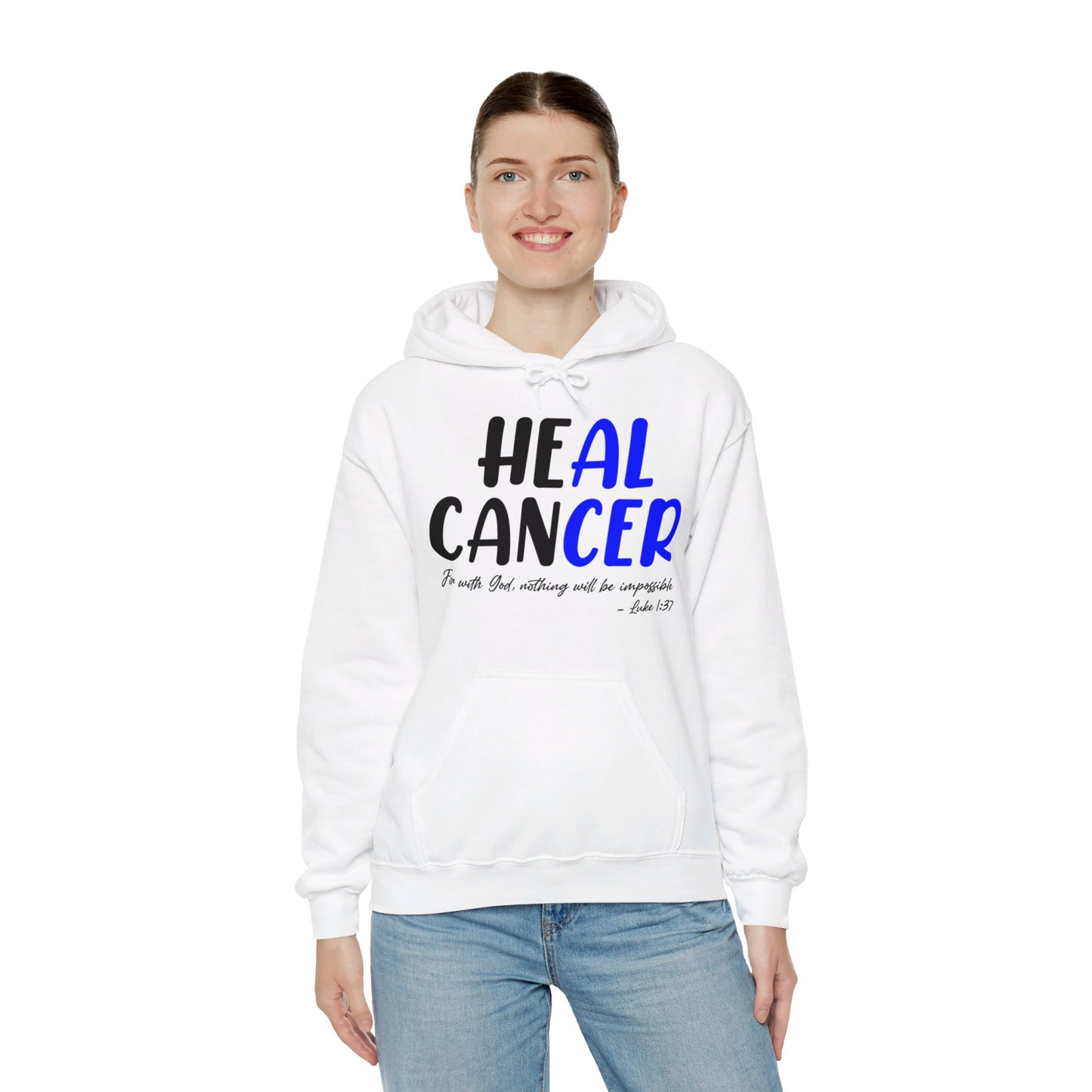 Colon Cancer Faith Bible Verse CRC Awareness Support Heal Family Hoodie For Men Women