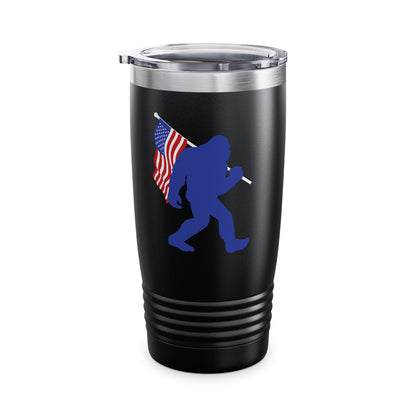 Funny Bigfoot USA Flag America For Sasquatch Believers Tumbler For Men Women