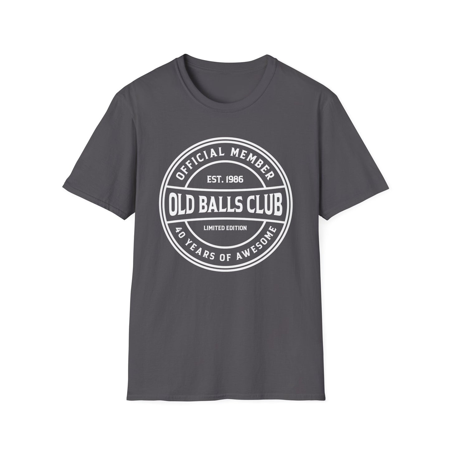 Mens Old Balls Club 40 Years Awesome Forty 40th Birthday Farthers Day T-Shirt