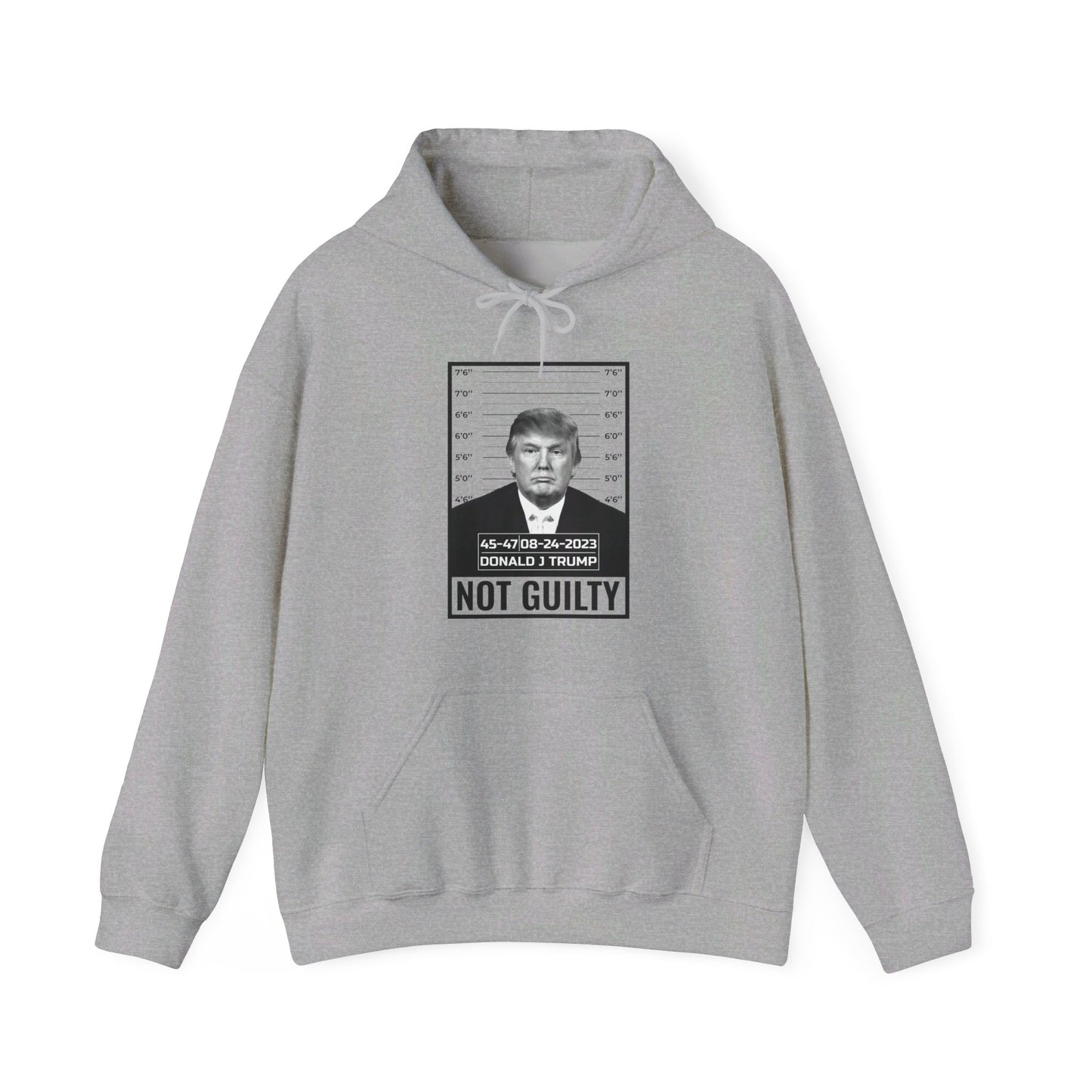 Donald Trump Police Mugshot Not Guilty President Legend 45 47 Hoodie For Men Women Hoodie