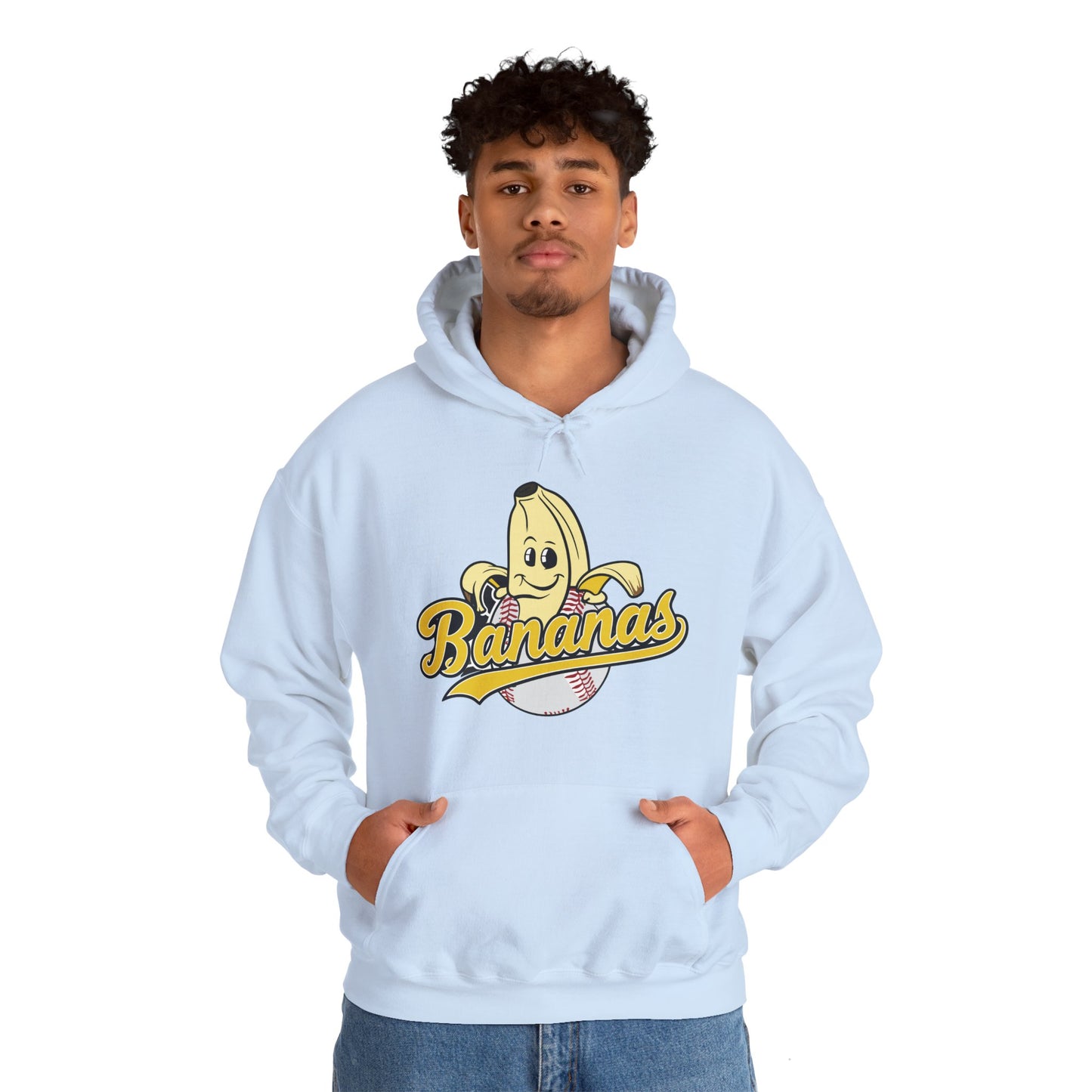 Funny Let's Go Bananas Baseball Hoodie For Baseball Lovers Men Women Hoodie