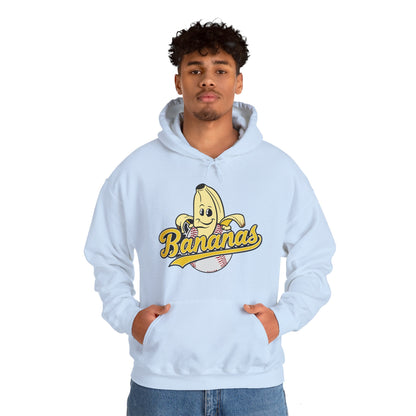 Funny Let's Go Bananas Baseball Hoodie For Baseball Lovers Men Women Hoodie