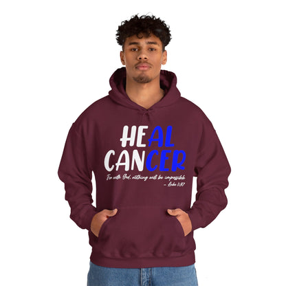 Colon Cancer Faith Bible Verse CRC Awareness Support Heal Family Hoodie For Men Women