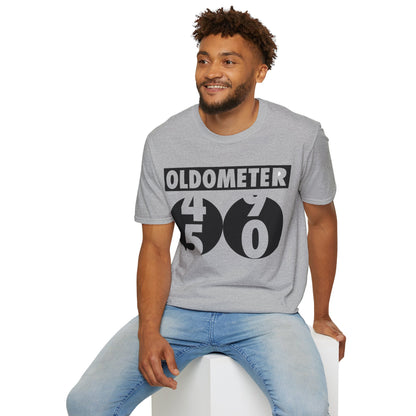 Funny Oldometer Odometer 50th Birthday Gift 50 yrs Old Joke T-Shirt For Men Women T-Shirt