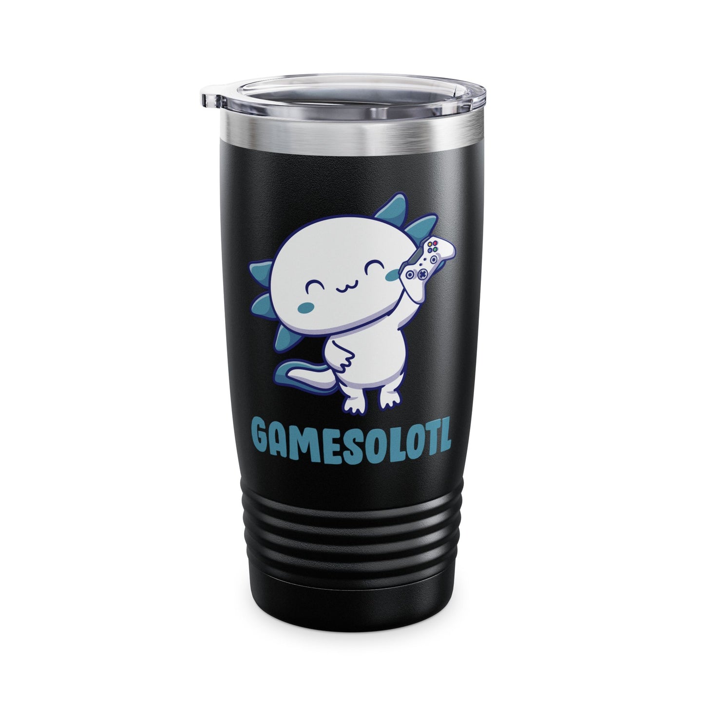 Funny Gamesolotl Gamer Axolotl Fish Playing Video Games Lizard Gaming Tumbler Men Women