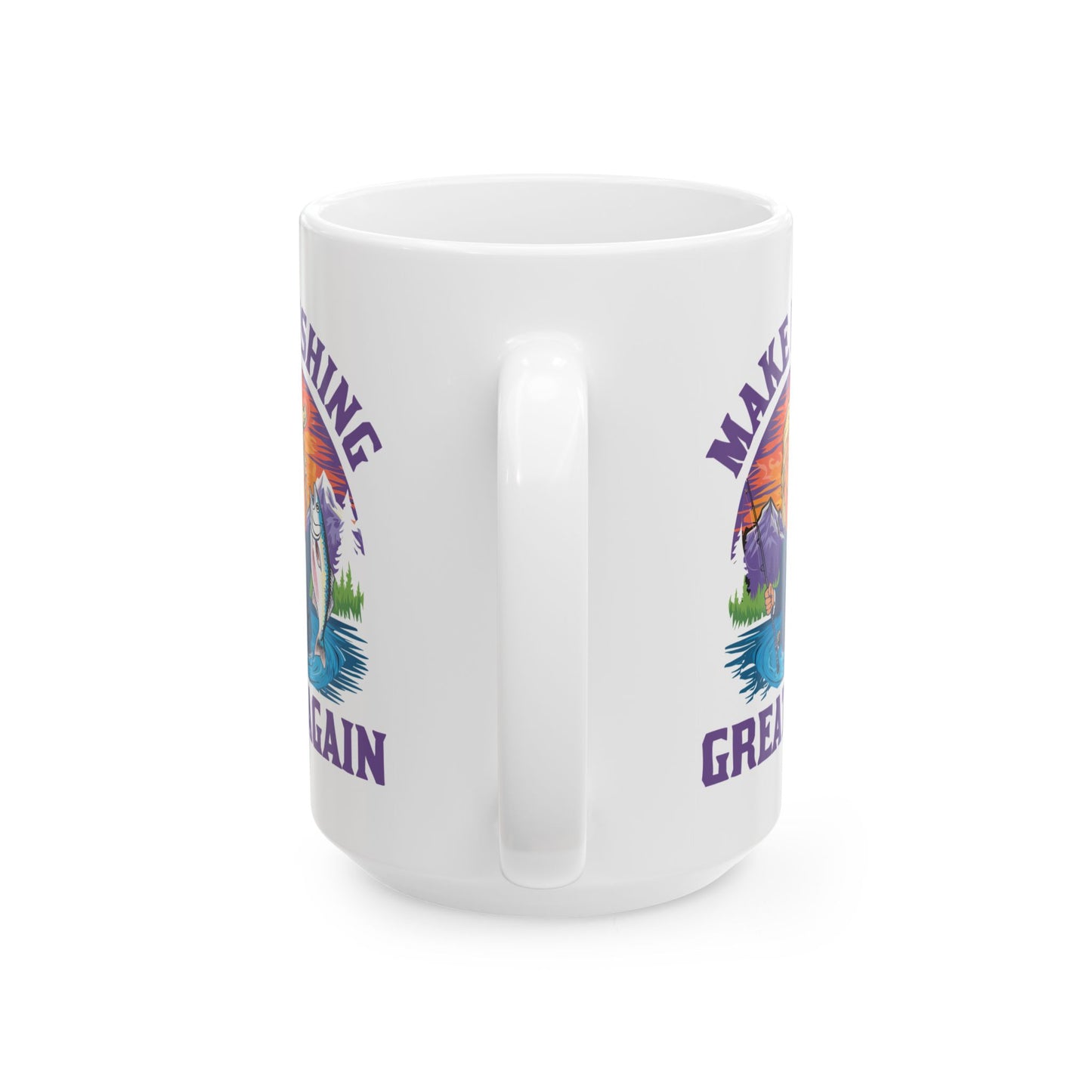 Make Fishing Great Again Trump 45 47 President Fishing Gift Coffee Mug