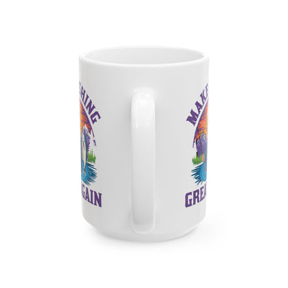 Make Fishing Great Again Trump 45 47 President Fishing Gift Coffee Mug