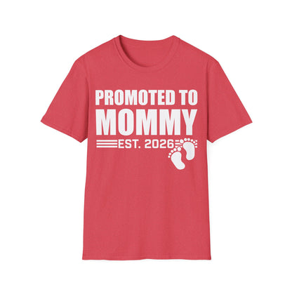 Promoted To Mommy 2026 Pregnancy Announcement Mothers Day Mom To Be T-shirt