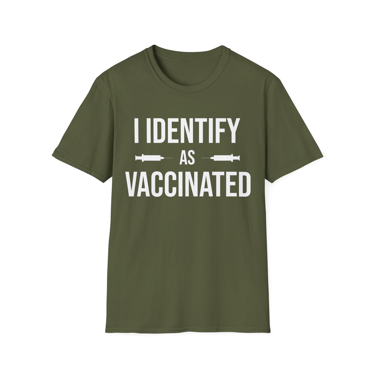 Funny I Identify As Vaccinated Shirt Shot T-Shirt Men Women