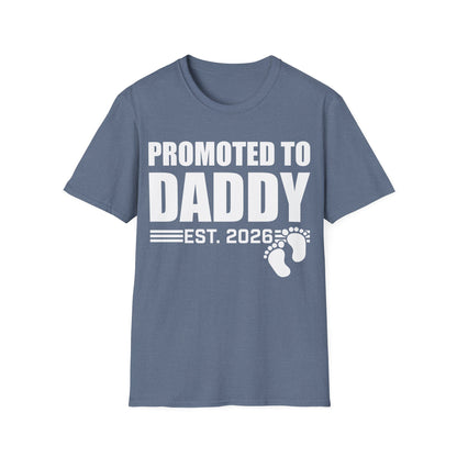 Mens Promoted To Daddy 2026 Pregnancy Announcement Gift T-Shirt