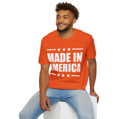 Made In America T-Shirt Patriotic Funny 4th of July Shirt T-Shirt For Men Women T-Shirt