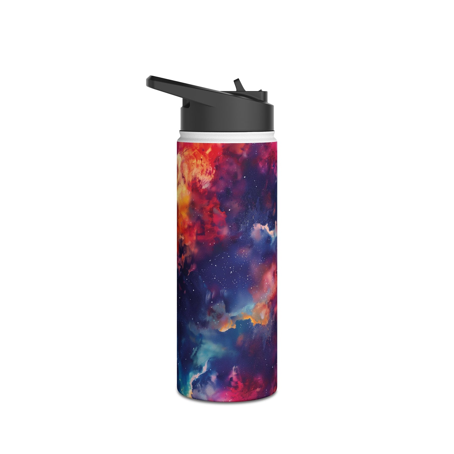 Galaxy Vibrant Pattern Stainless Steel Water Bottle with Twist-on Lid and Double-Wall Vacuum Insulation