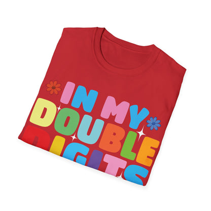 Funny In My Double Digits Era Retro 10 Year Old 10th Birthday Girl T-Shirt For Men Women Kids T-Shirt