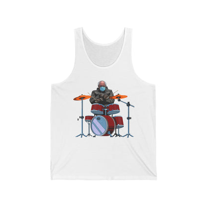 Bernie Sanders Drummer Inauguration Mittens Meme Sitting Drums Tank Tops For Men Women