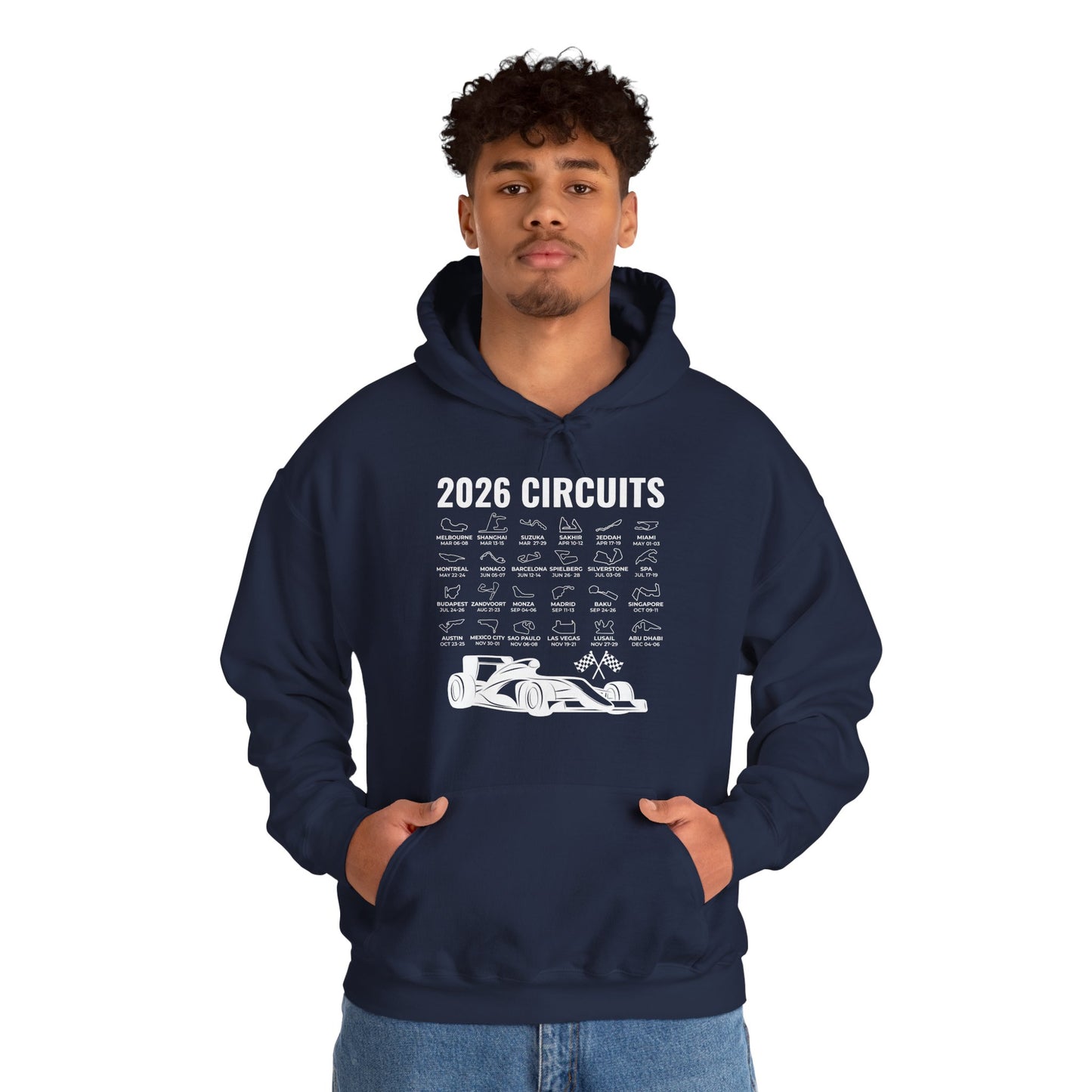 2026 Schedule Formula Racing Formula Car Retro Vintage Hoodie