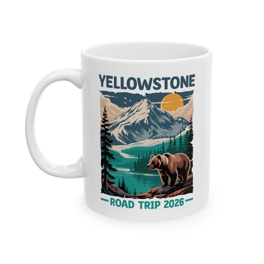 Yellowstone Road Trip 2026 Family National Park Outdoor Coffee Mug For Men Womens