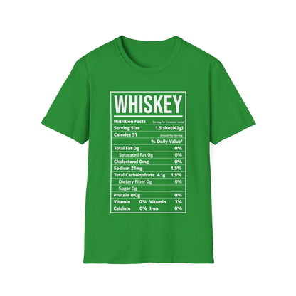 Whiskey Nutrition Facts Funny Family Matching Thanksgiving Christmas Drinking T-Shirt For Men Women