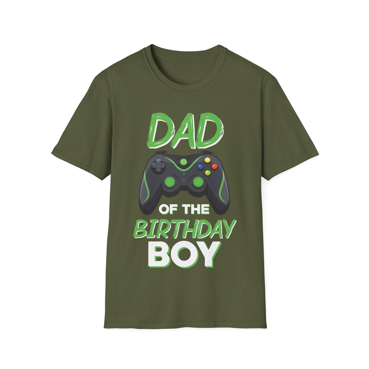 Dad of The Birthday Boy Video Gaming Gamer Birthday Party T-Shirt for Men