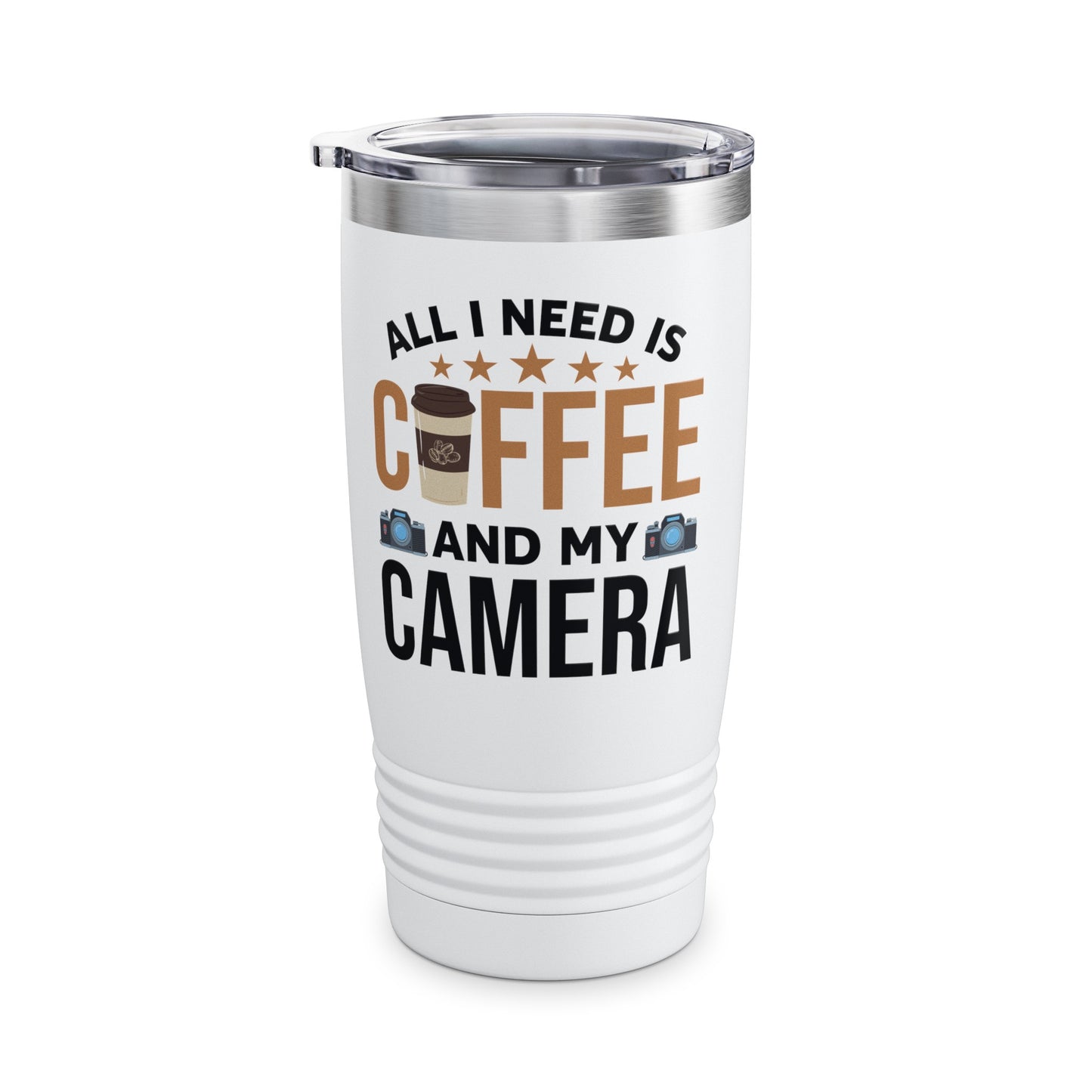 Photography Coffee Tumbler All I Need is Coffee and My Camera Photographer Caffeine Lovers Tumbler For Men Women Travelers