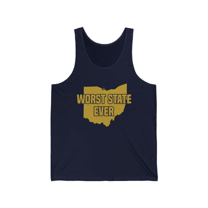 Worst State Ever Ohio Sucks Michigan Sports Fan Tank Tops For Men Women