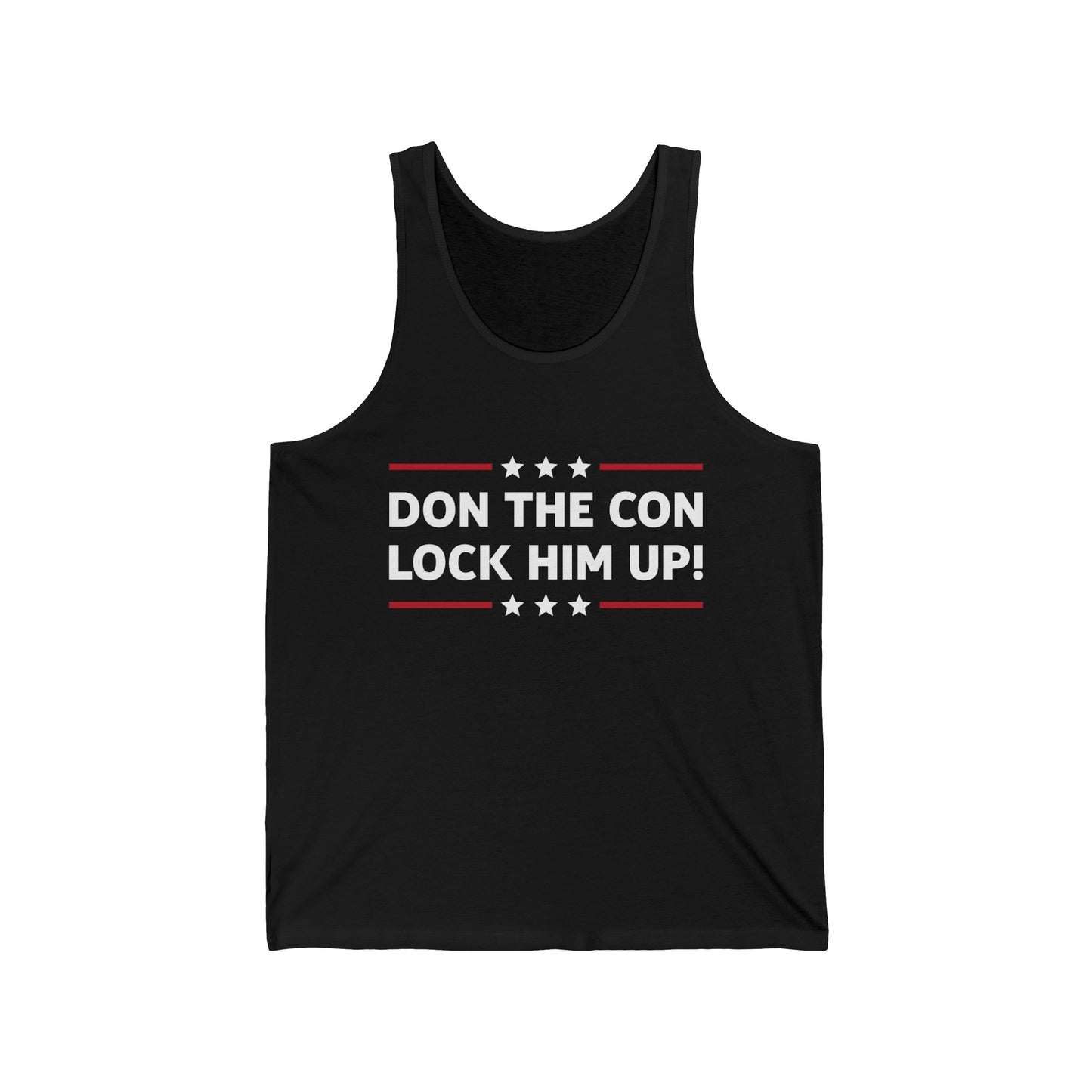 Anti Trump Don The Con Lock Him Up President Tank Tops For Men Women