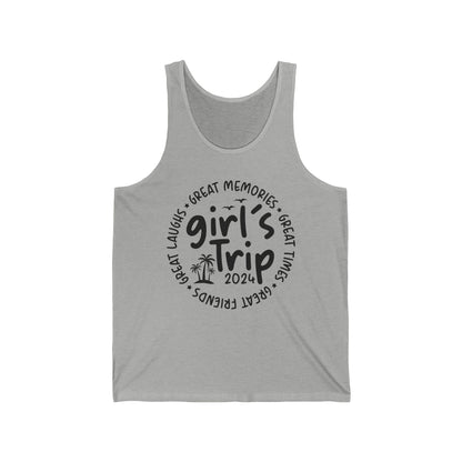 Girl's Trip 2024 Memories Friends Trip Matching Vacation Tank Top For Men Women Tank Top