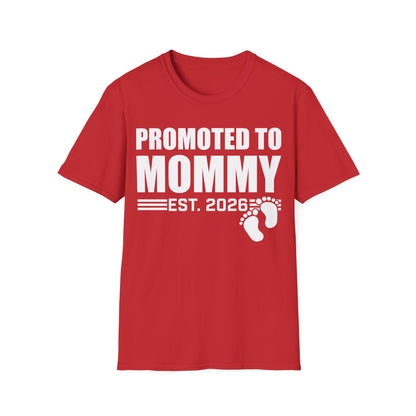 Promoted To Mommy 2026 Pregnancy Announcement Mothers Day Mom To Be T-shirt