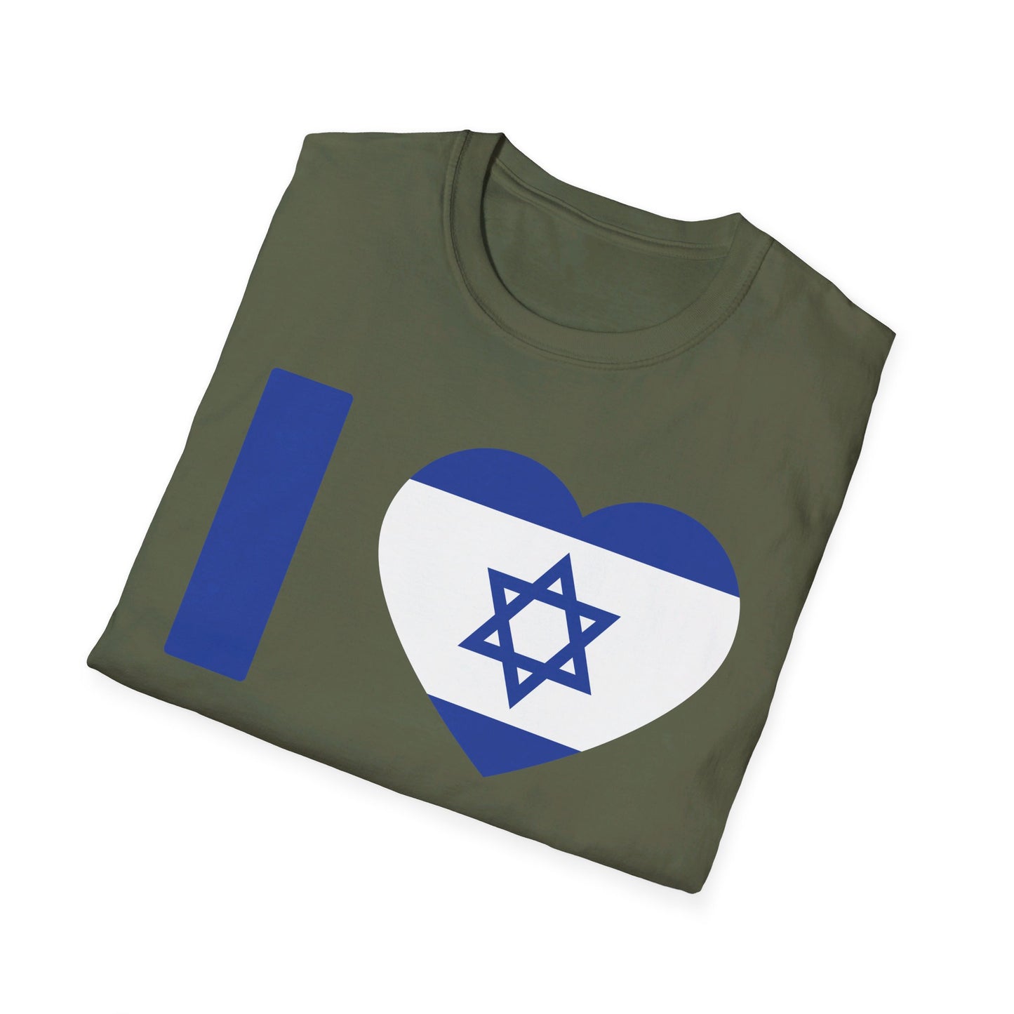 I Love Israel Flag Heart Jews Jewish T-Shirt For Men Women T-Shirt