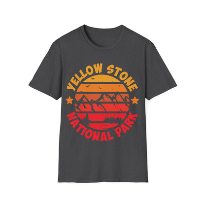 Vintage Yellowstone National Park Retro Mountains T-Shirt For Vacation Hiking T-Shirt