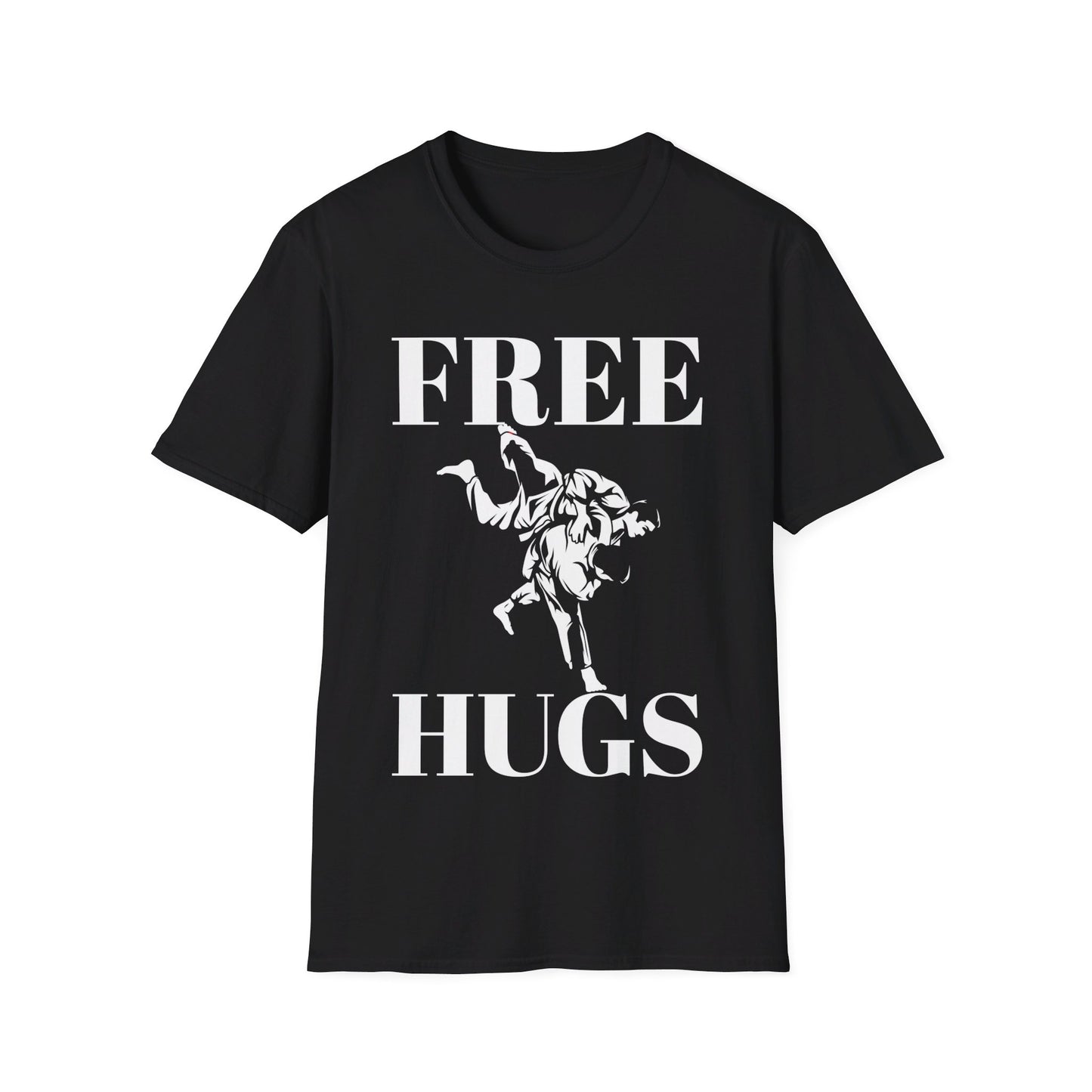 Funny Wrestling Wrestler Free Hugs Humor T-Shirt Men Women