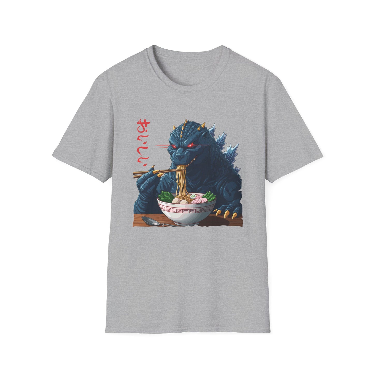Funny Kaiju Eating Ramen Japanese Monster Lover Birthday T-Shirt
