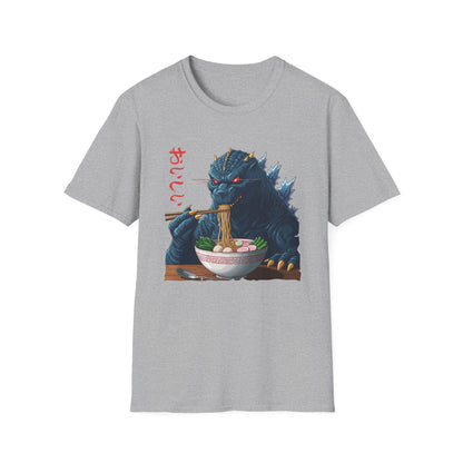 Funny Kaiju Eating Ramen Japanese Monster Lover Birthday T-Shirt