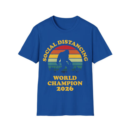 Bigfoot Social Distancing World Champion 2026 T-shirt For Men Women