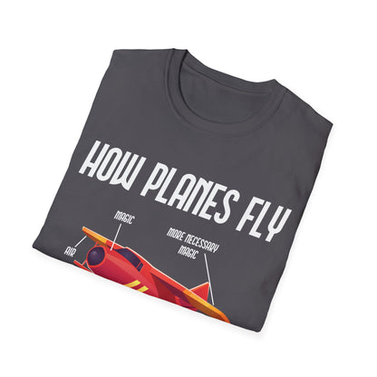 Funny How Planes Fly Airplane Parts Design for Flight Lovers T-Shirt Men Women