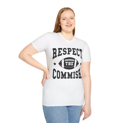 Funny Respect The Commish Fantasy Football Champ Top Best Ever Commish T-Shirt Men Women