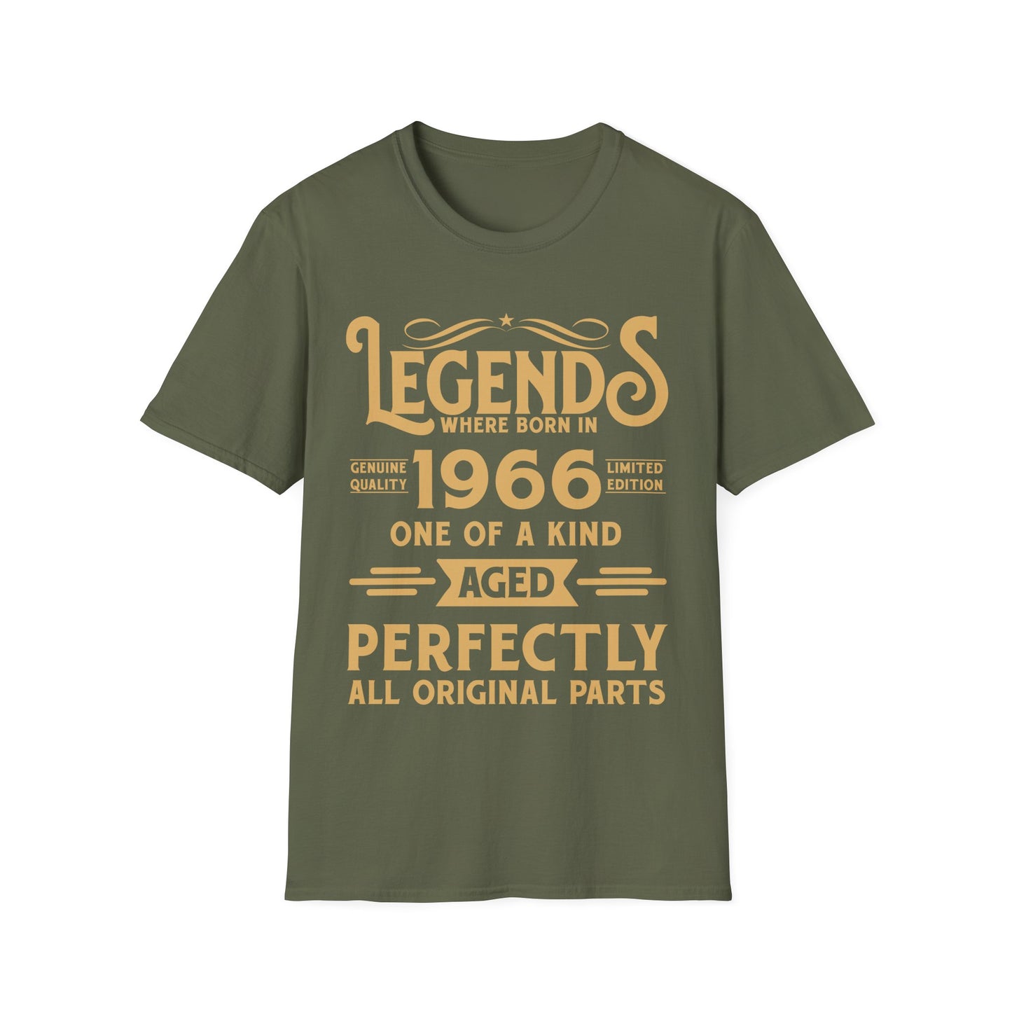 60th Birthday Tee 60 Years Old Vintage Legends Funny Born In 1966 T-Shirt For Men Women T-Shirt