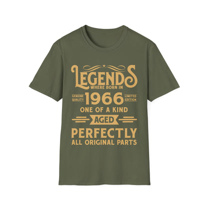 60th Birthday Tee 60 Years Old Vintage Legends Funny Born In 1966 T-Shirt For Men Women T-Shirt