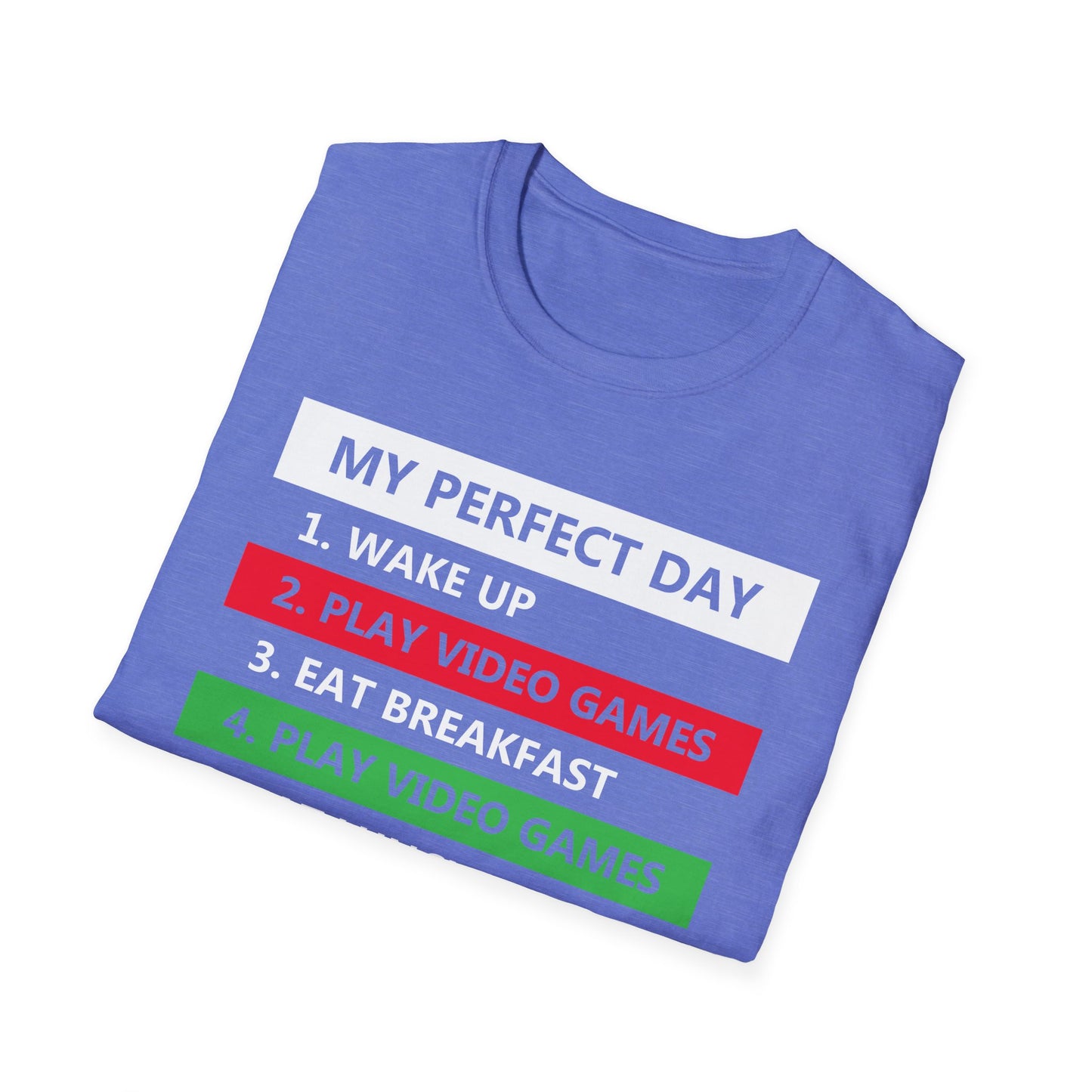 Funny My Perfect Day of Gamer Video Games Gaming T-Shirt Funny Kids Tee Top